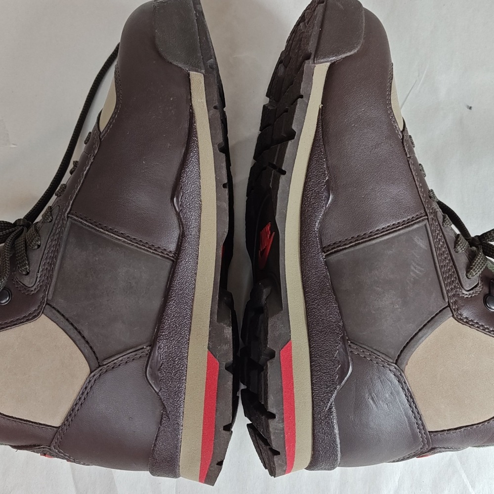 Nike Air Hiking Boots Womens Brown Red Tan‎ Leather Lace Up Outdoor Shoes - Picture 8 of 12